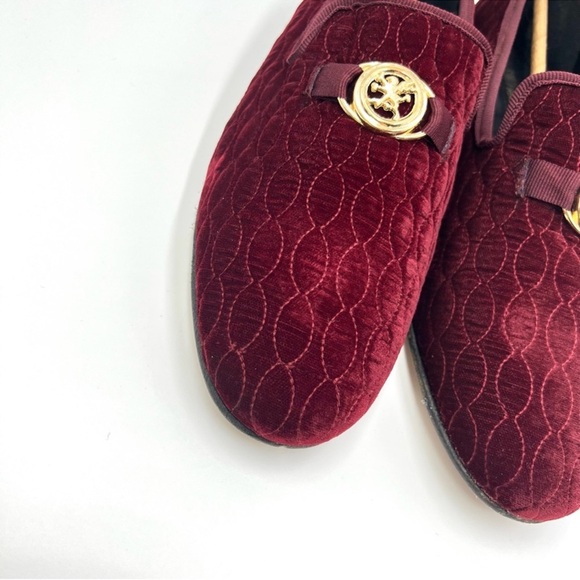 Stacy Adams Mens Valet Red Quilted Velour Velvet Bit Slip On Loafers Sho… - Picture 8 of 12